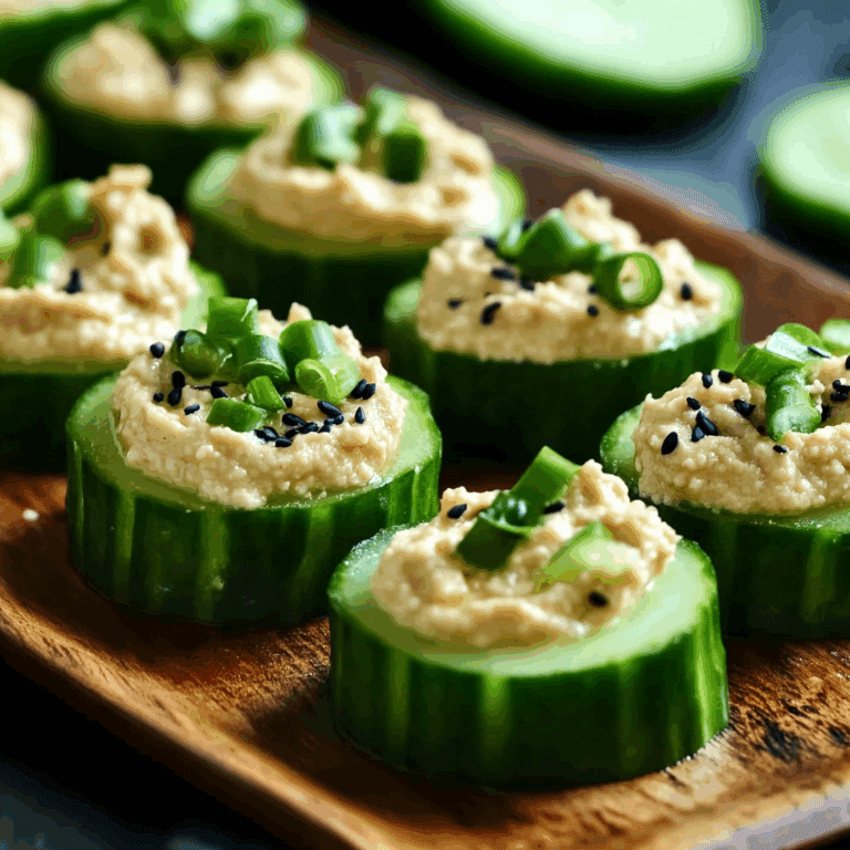 Cucumber Hummus Bites