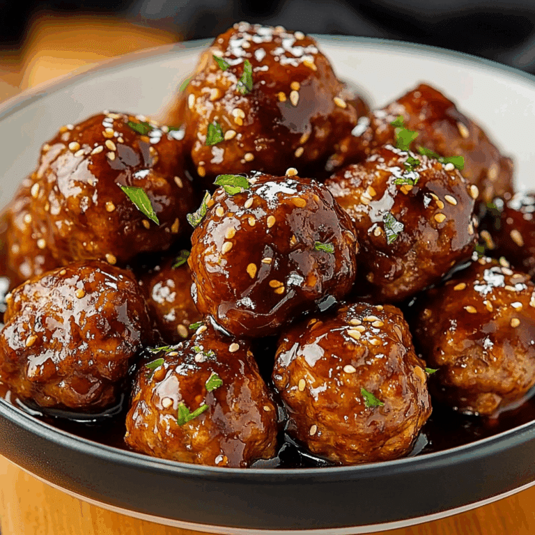Easy Honey Garlic Meatballs Recipe