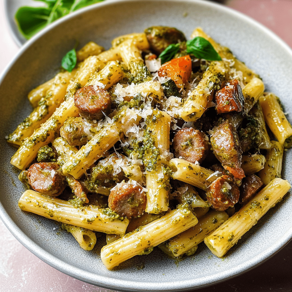 Easy Sausage Pesto Pasta Recipe