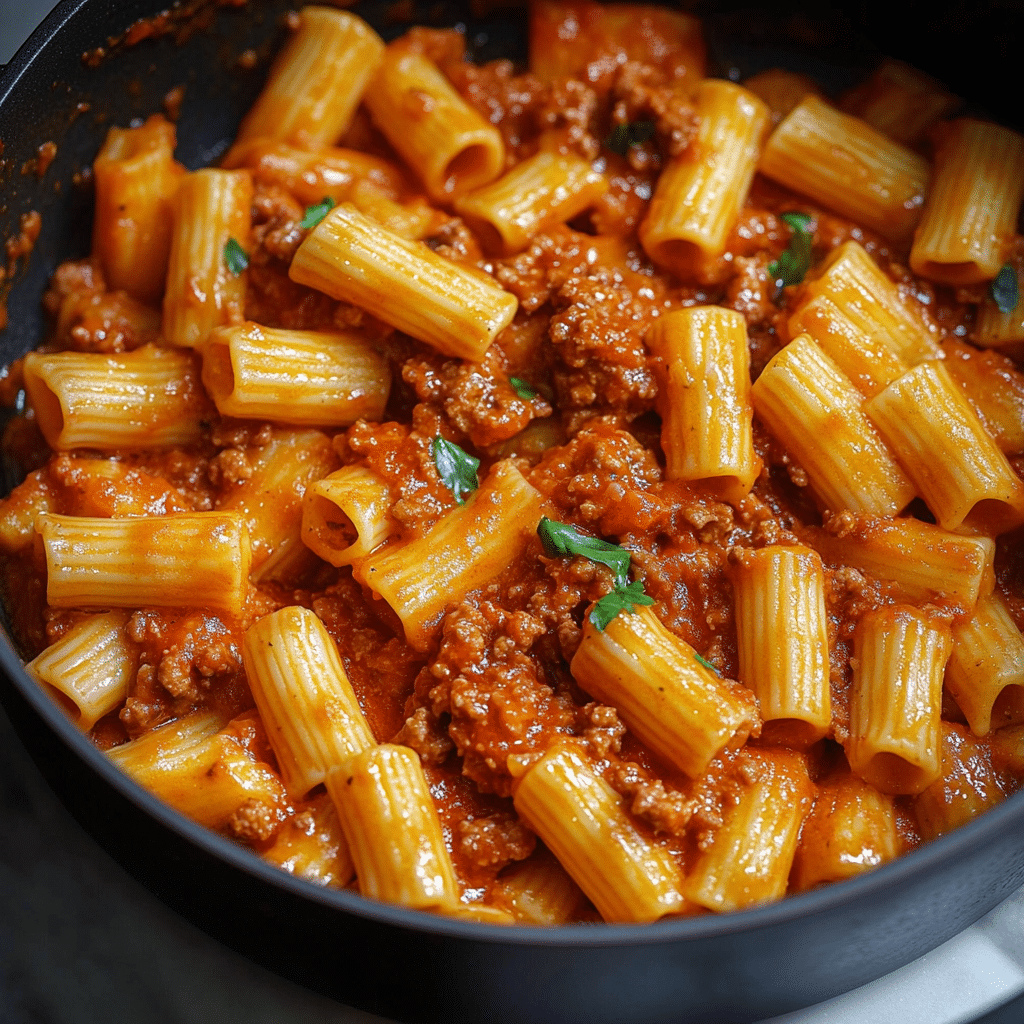 One-Pot Pasta with Meat Sauce