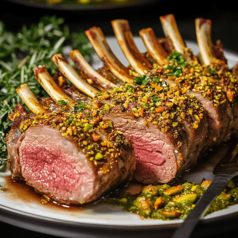 Pistachio Crusted Rack of Lamb