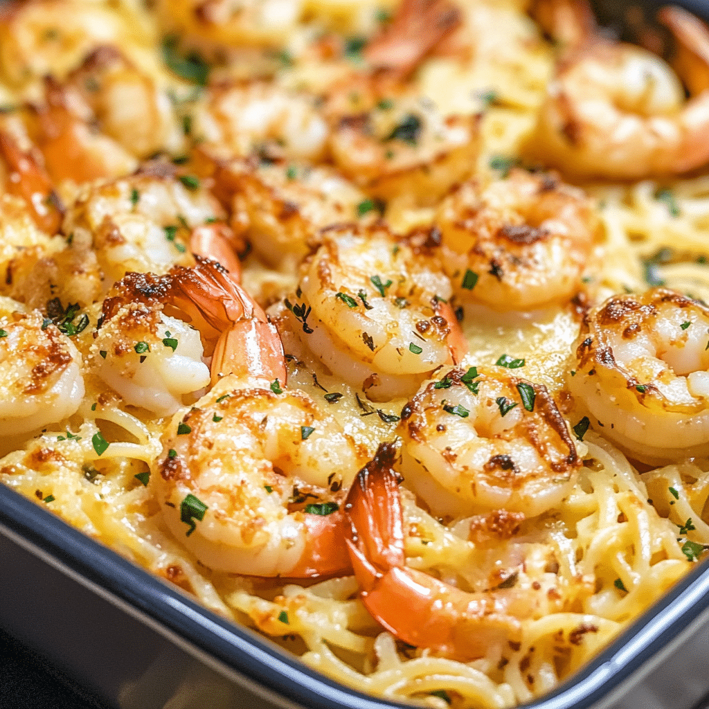 Shrimp Scampi Pasta Bake