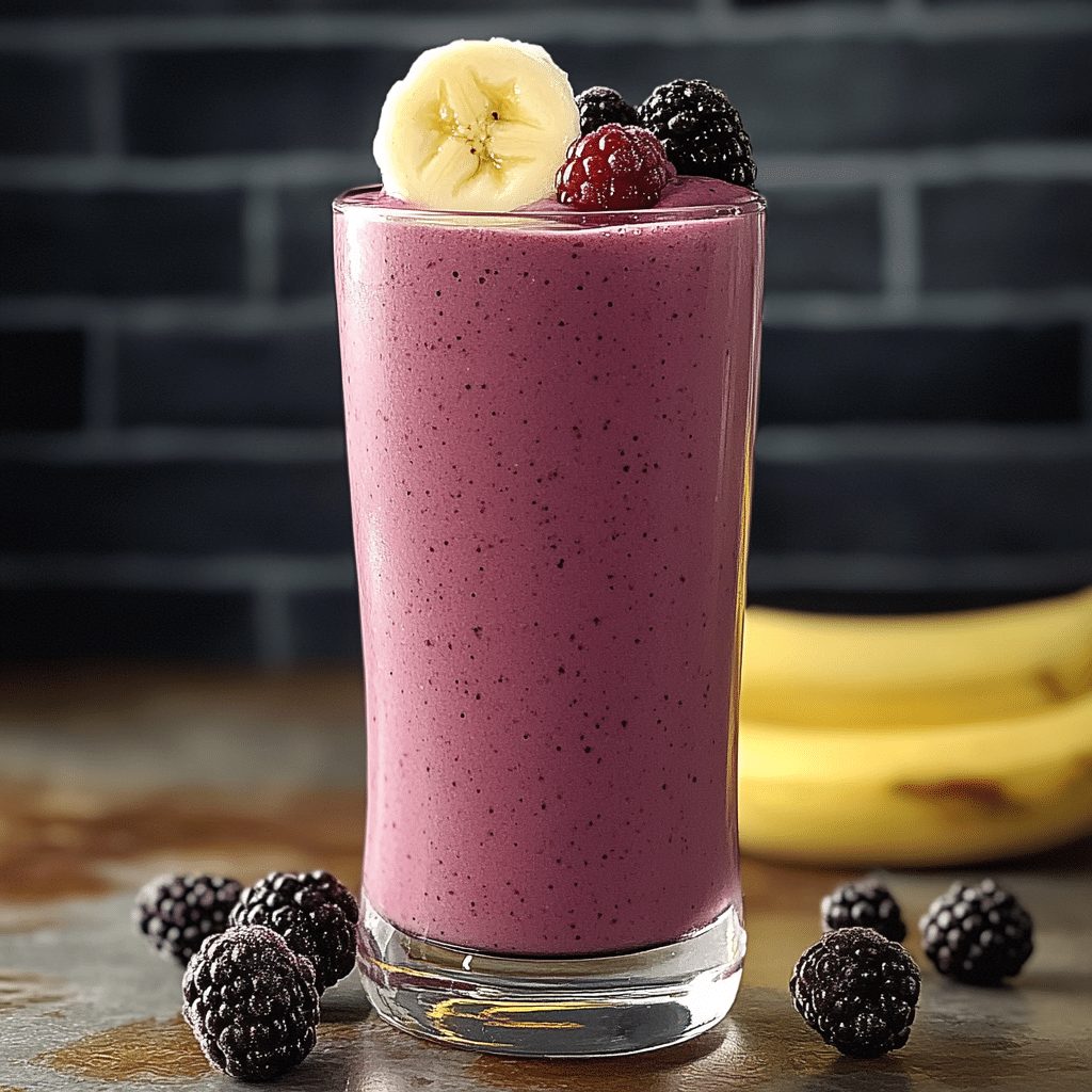 Blackberry Banana Protein Smoothie