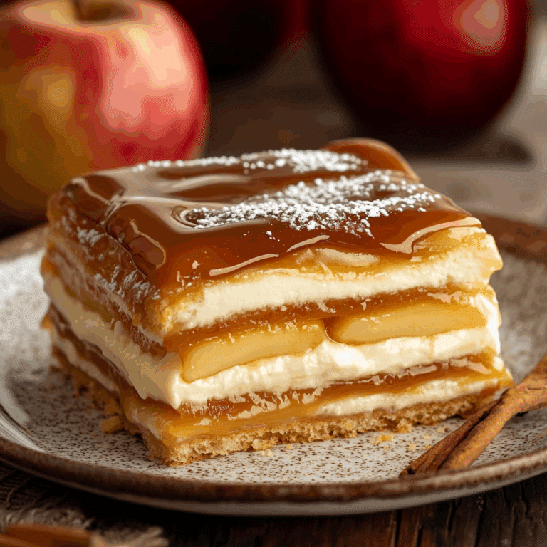 Caramel Apple Eclair Cake