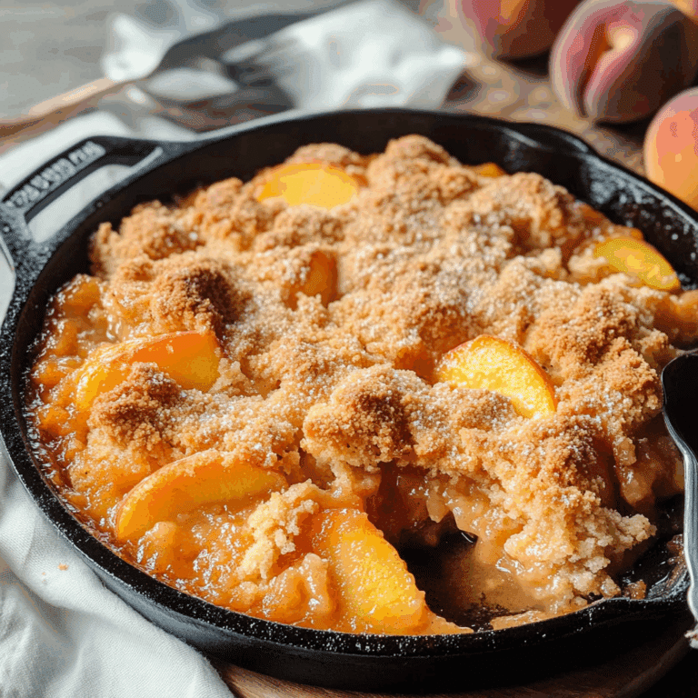 Cast Iron Peach Cobbler