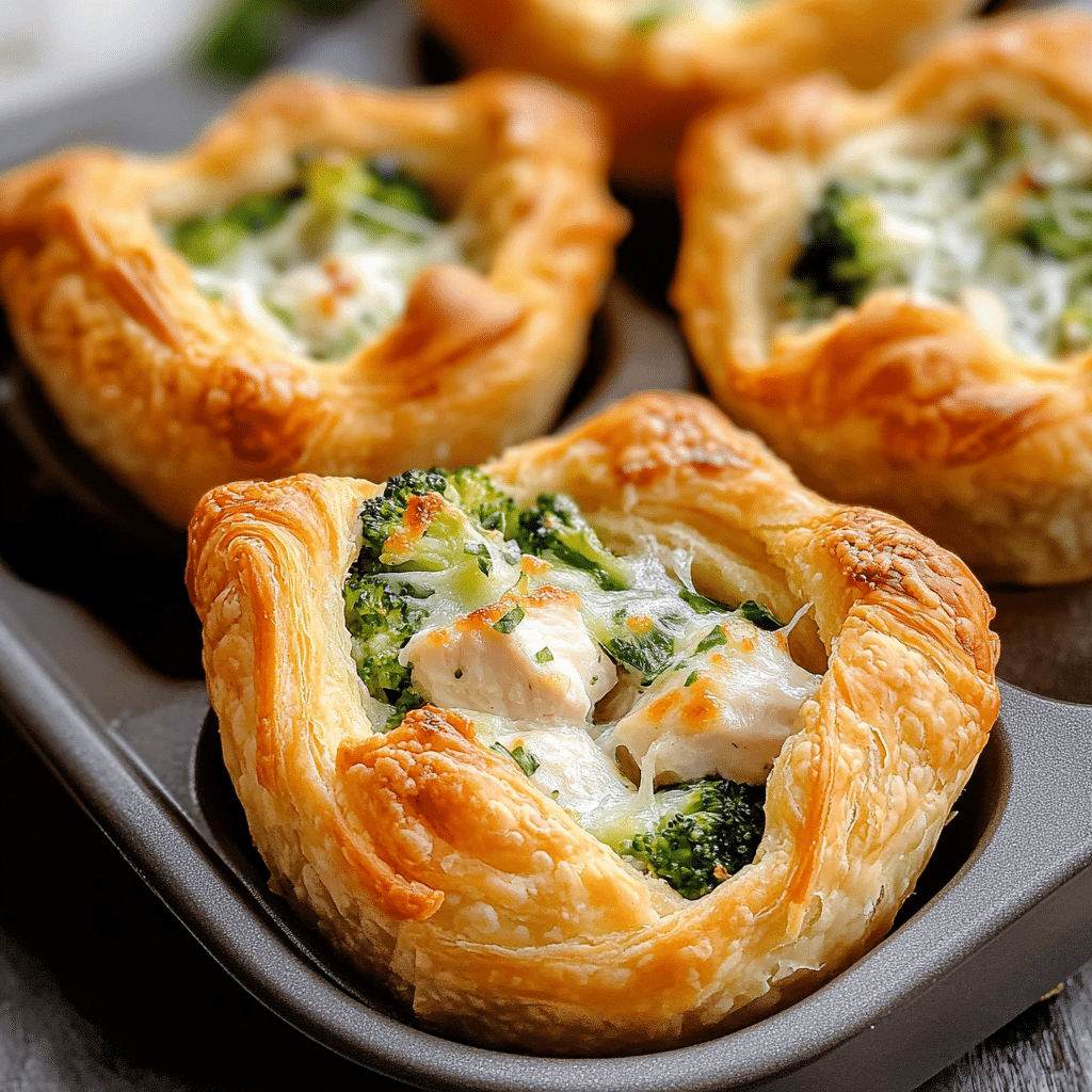 Chicken Broccoli Crescent Cups