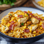 Chicken Corn Pasta with Bacon