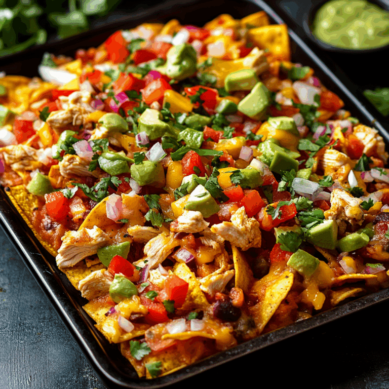Chicken Nachos on Mini Bell Peppers