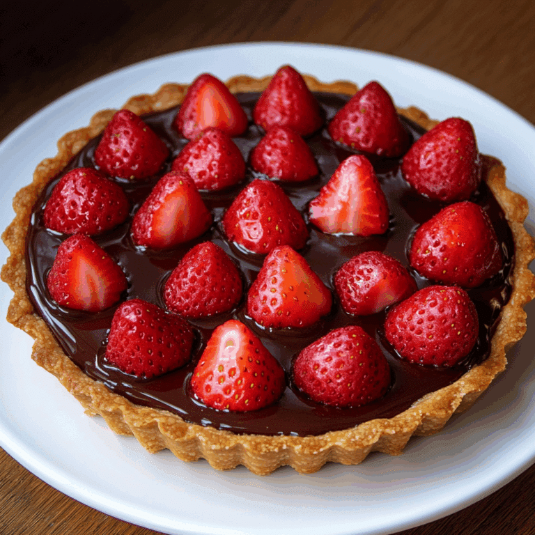 Chocolate Strawberry Ganache Tart