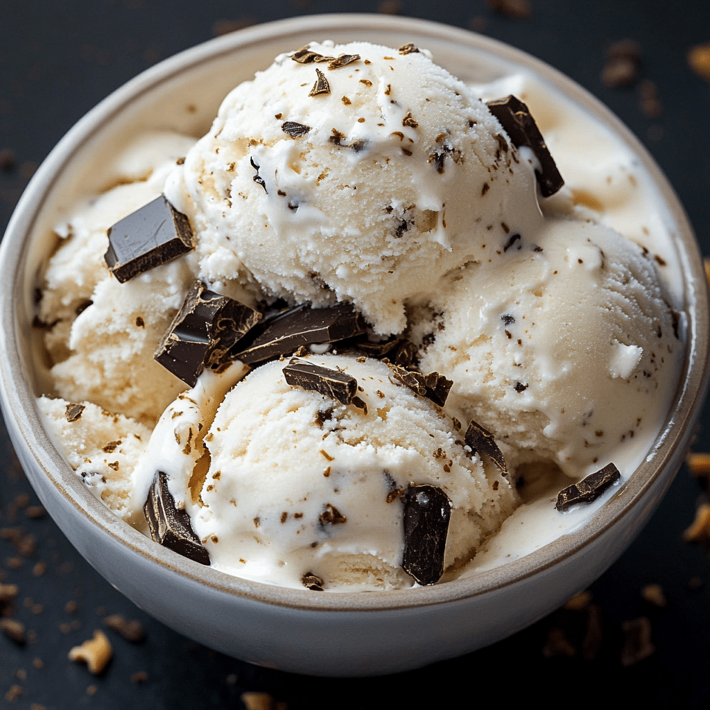 Coconut Chip Ice Cream with Crisp Chocolate
