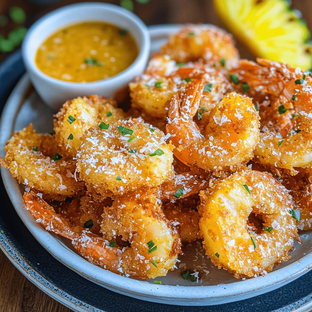 Coconut Fried Shrimp with Pineapple Sauce