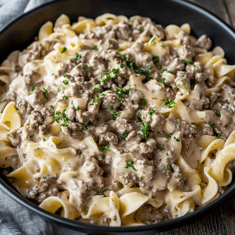 Ground Beef Stroganoff