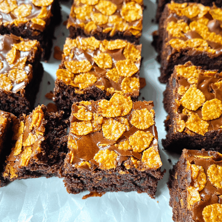 Honey Roasted Cornflake Brownies