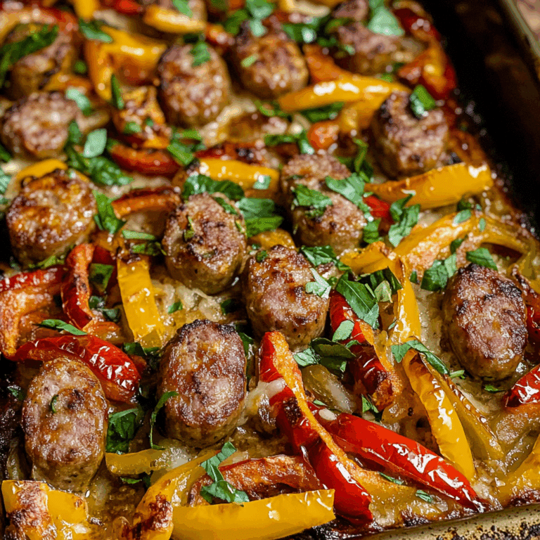 Italian Sausage Bake with Peppers