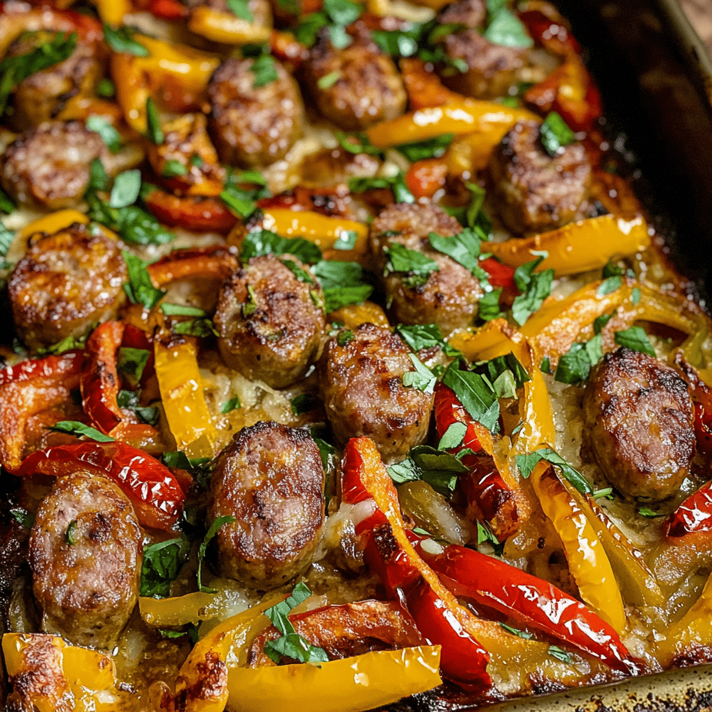Italian Sausage Bake with Peppers