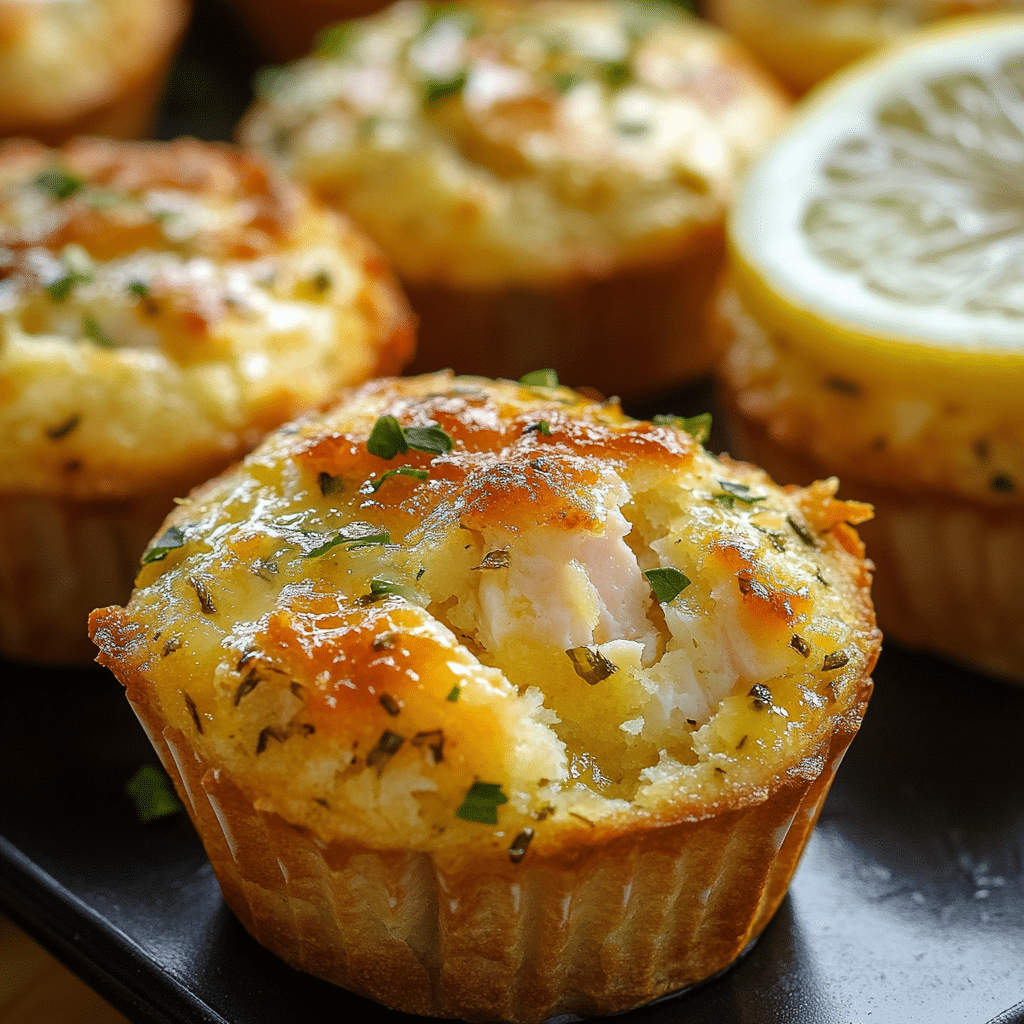 Lemon Butter Salmon Muffins