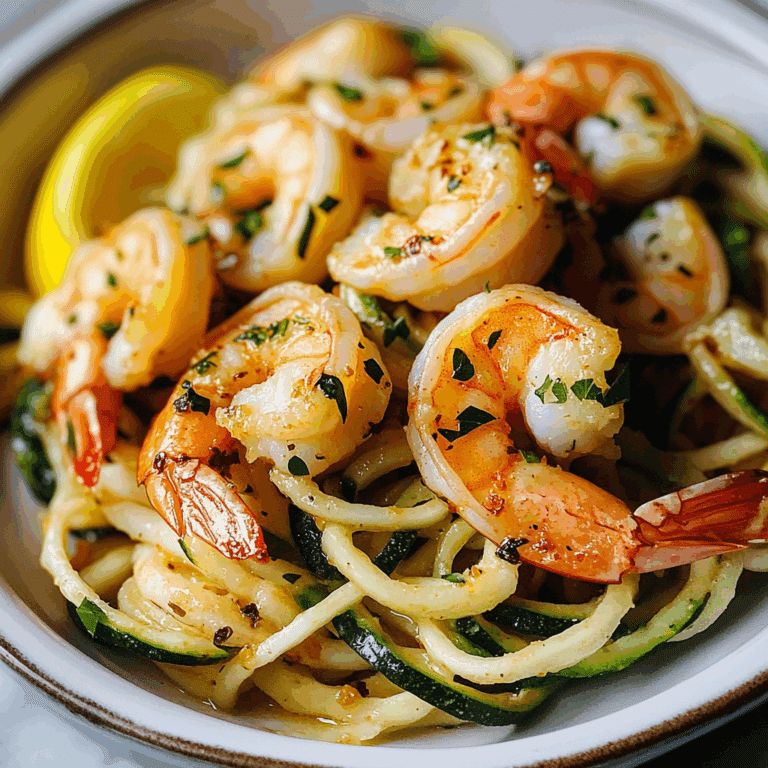 Lemon Garlic Butter Shrimp with Zoodles