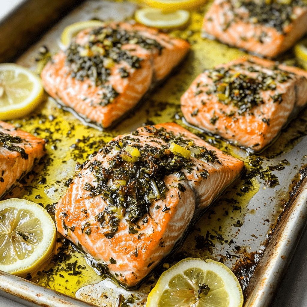 Lemon Herb Sheet Pan Salmon