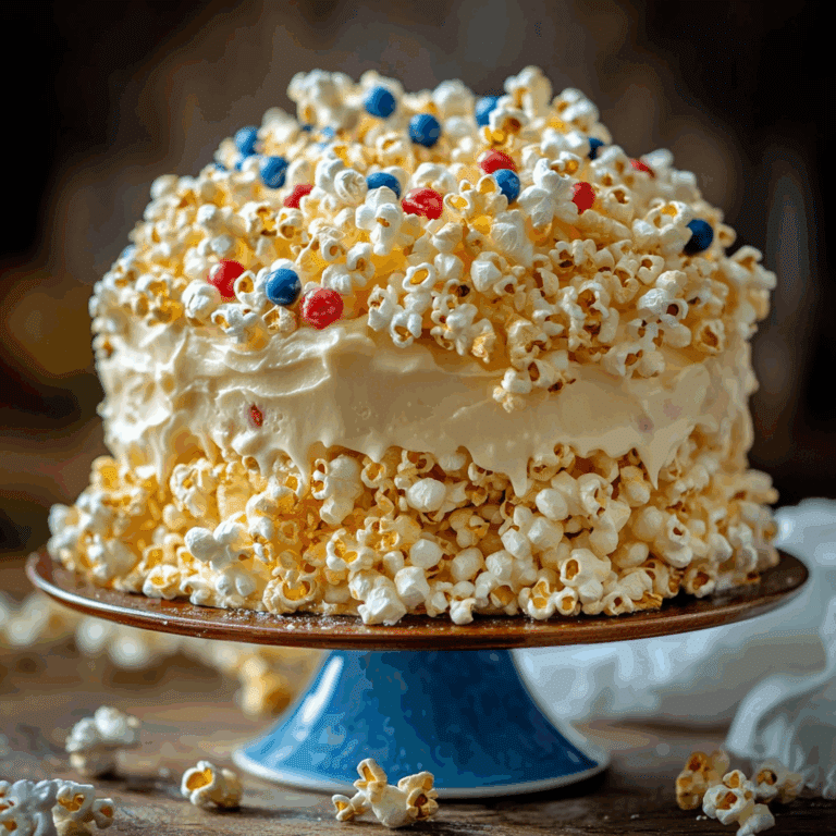 Patriotic Popcorn Cake