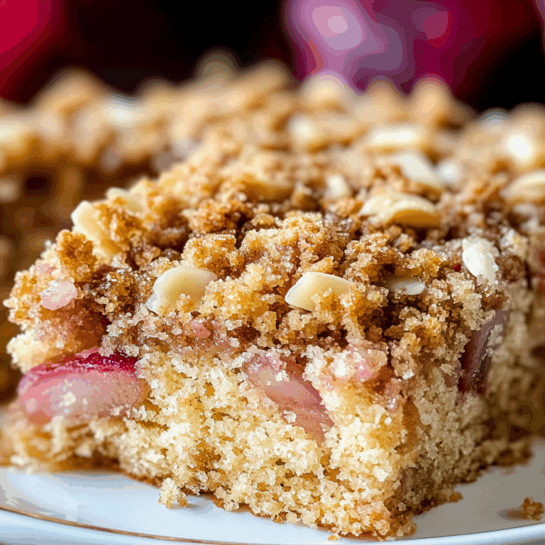Rhubarb Streusel Coffee Cake