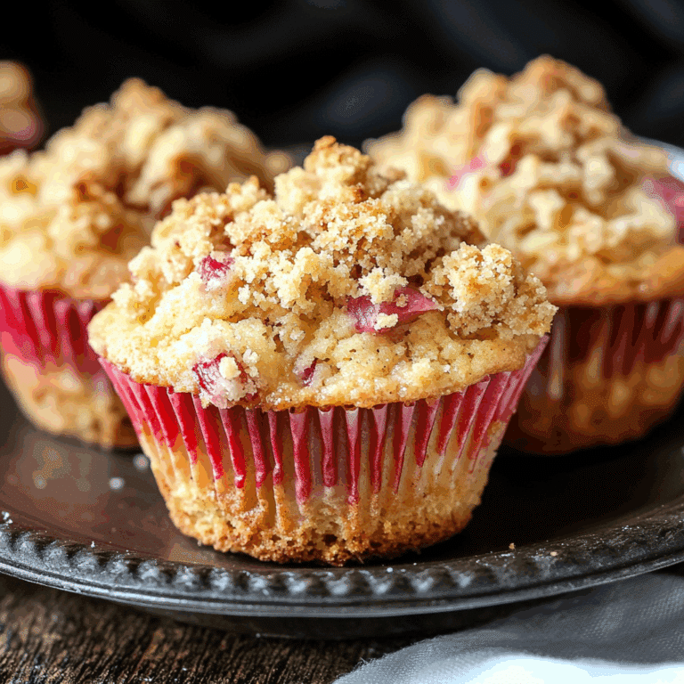 Rhubarb Streusel Muffins