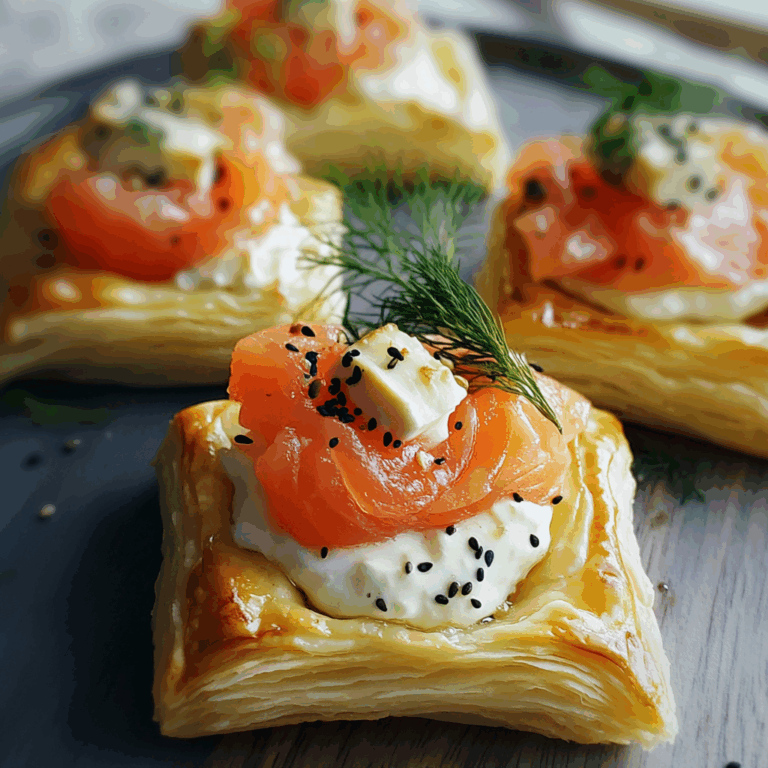 Smoked Salmon & Goat Cheese Puff Pastry