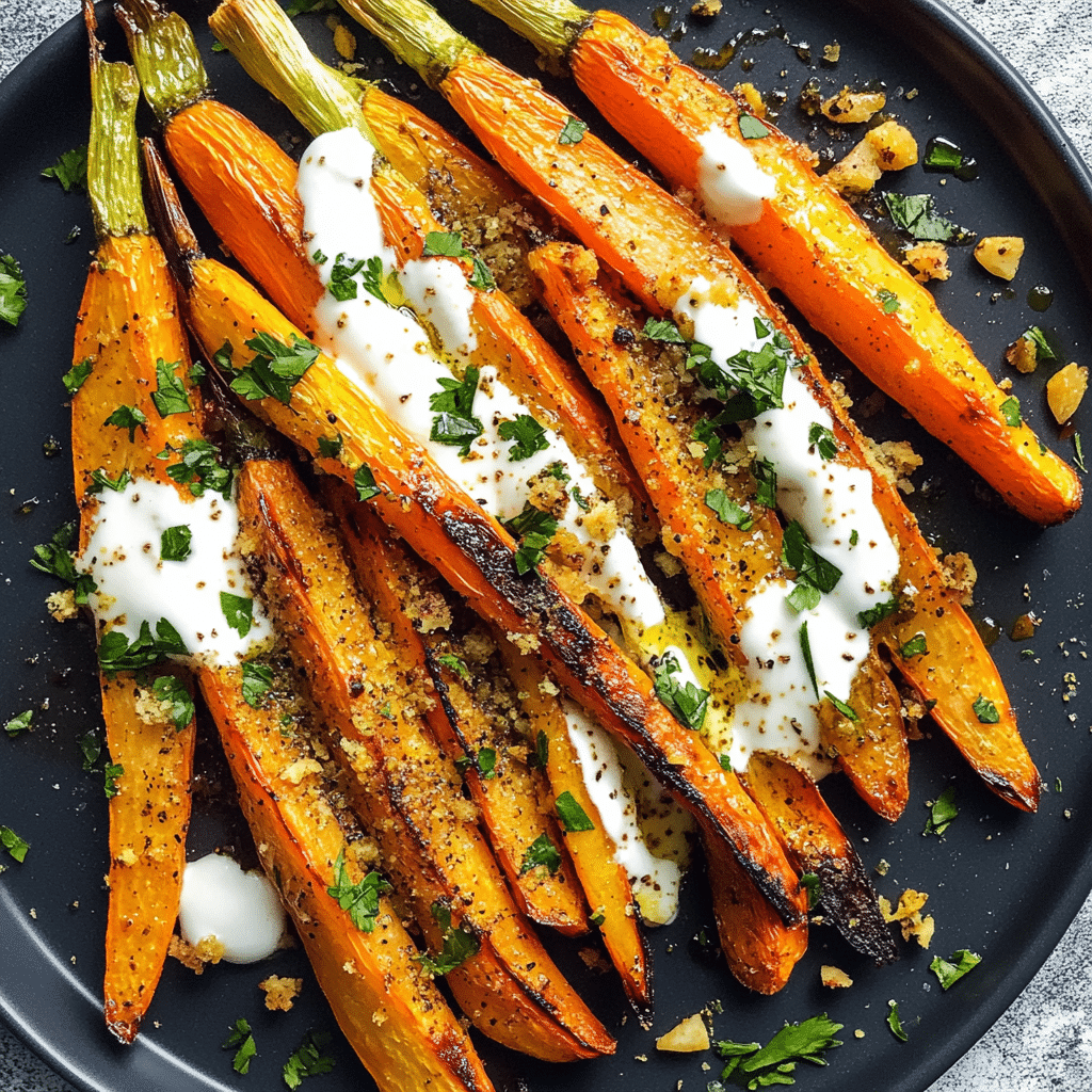 Spiced Roasted Carrots with Hot Honey & Yogurt