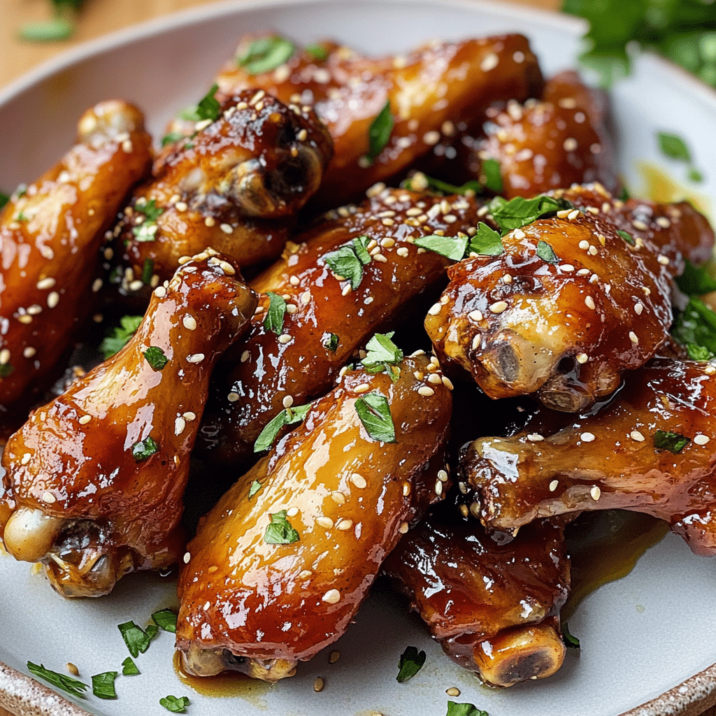 Sticky Honey Garlic Wings