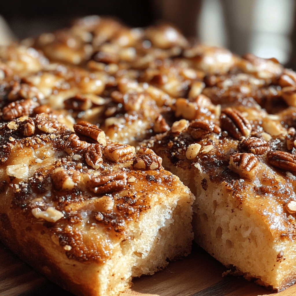 Sticky Pecan Focaccia