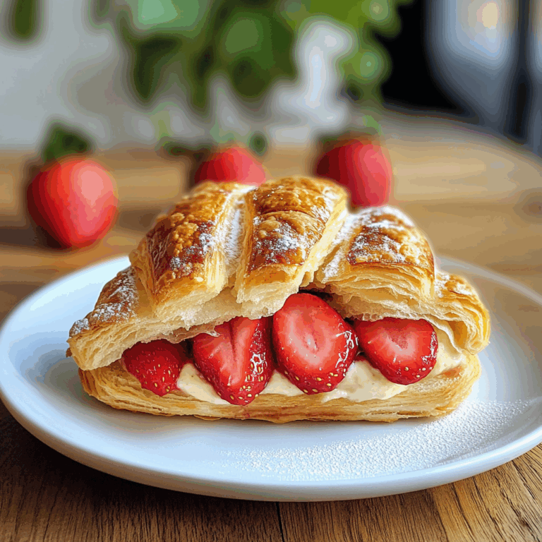 Strawberry Croissant Sandwich