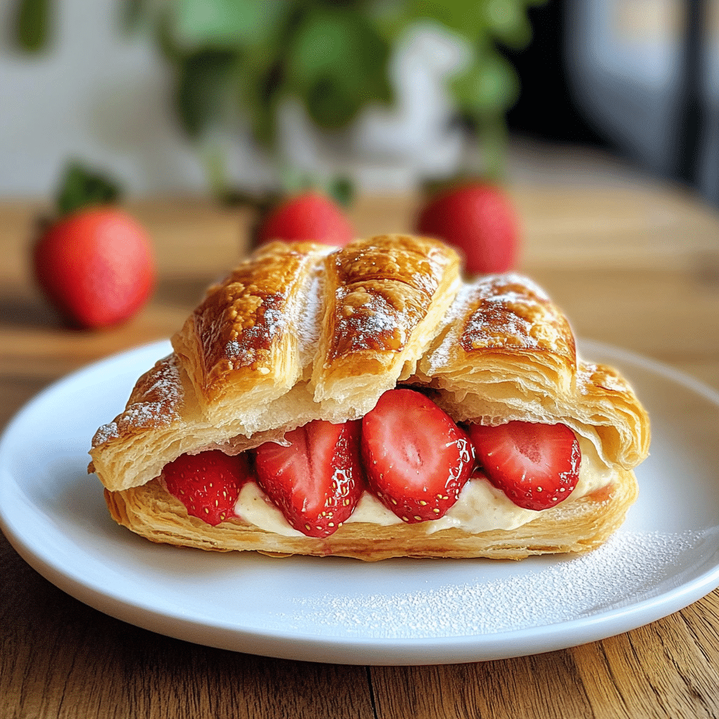 Strawberry Croissant Sandwich