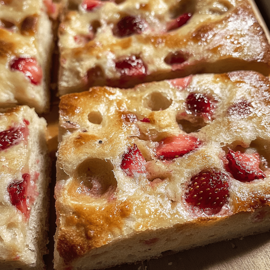 Strawberry Lemonade Sourdough Focaccia