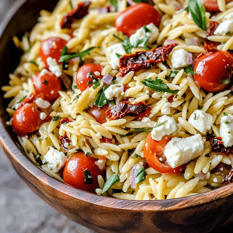 Sundried Tomato Feta Orzo Salad