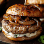 Turkey Burgers with Caramelized Onions
