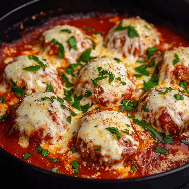 Chicken Parmesan Meatballs with Mozzarella