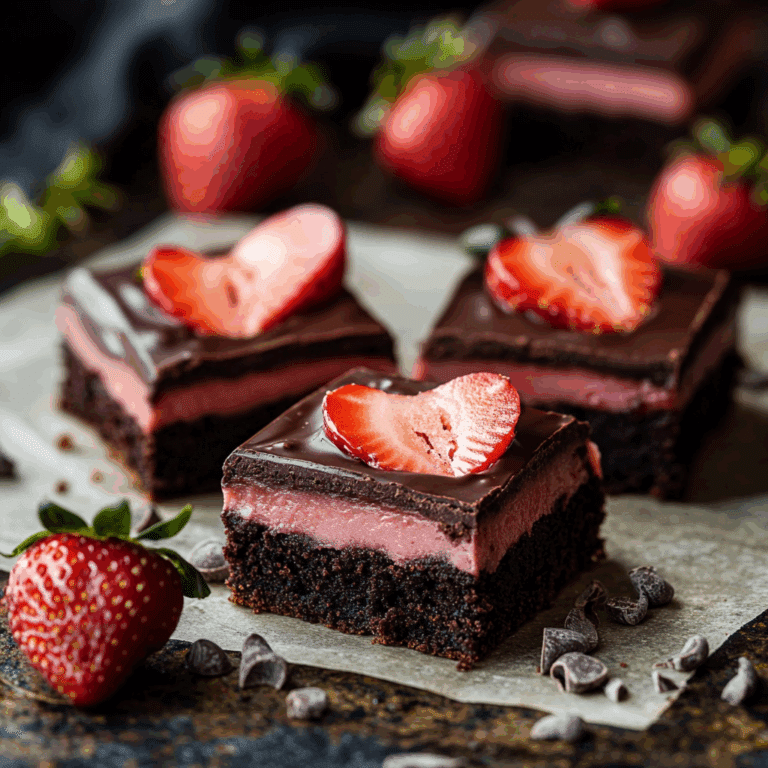 Chocolate Strawberry Ganache Brownies