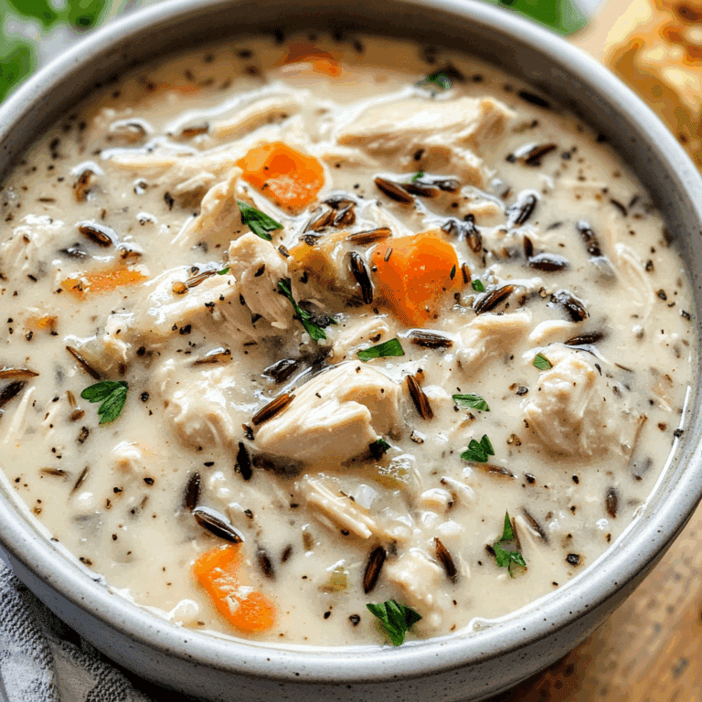 Creamy Slow Cooker Chicken and Wild Rice Soup