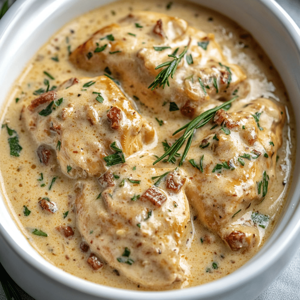 Creamy Slow Cooker Tuscan Chicken