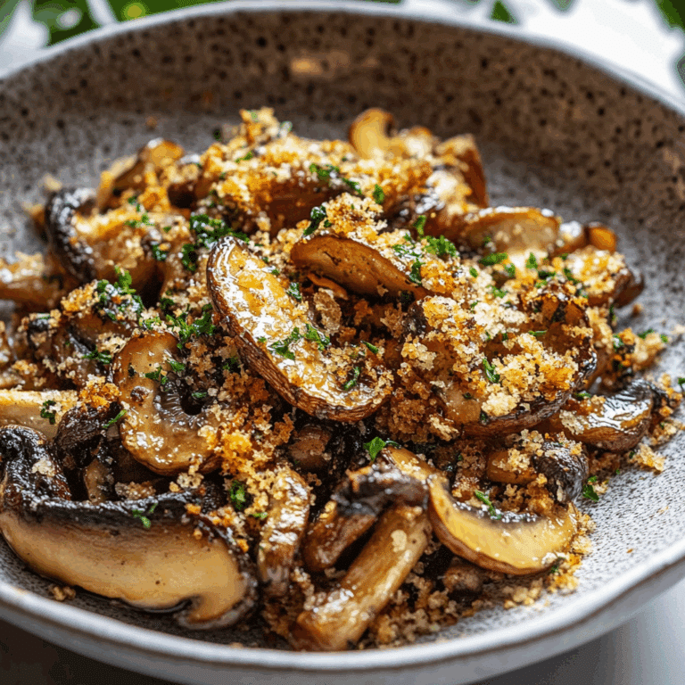 Crispy Roasted Wild Mushrooms with Garlic Breadcrumbs