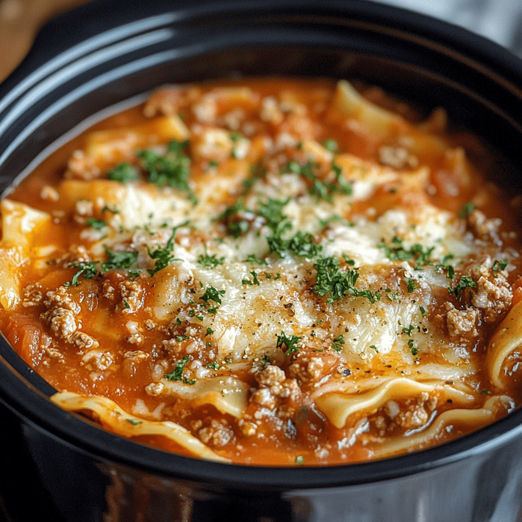 Crockpot Lasagna Soup