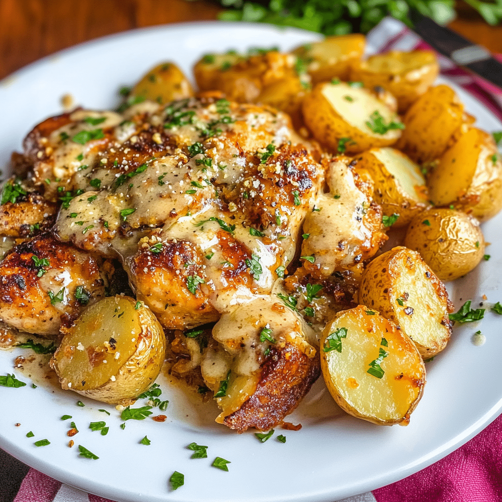 Garlic Parmesan Chicken & Potatoes