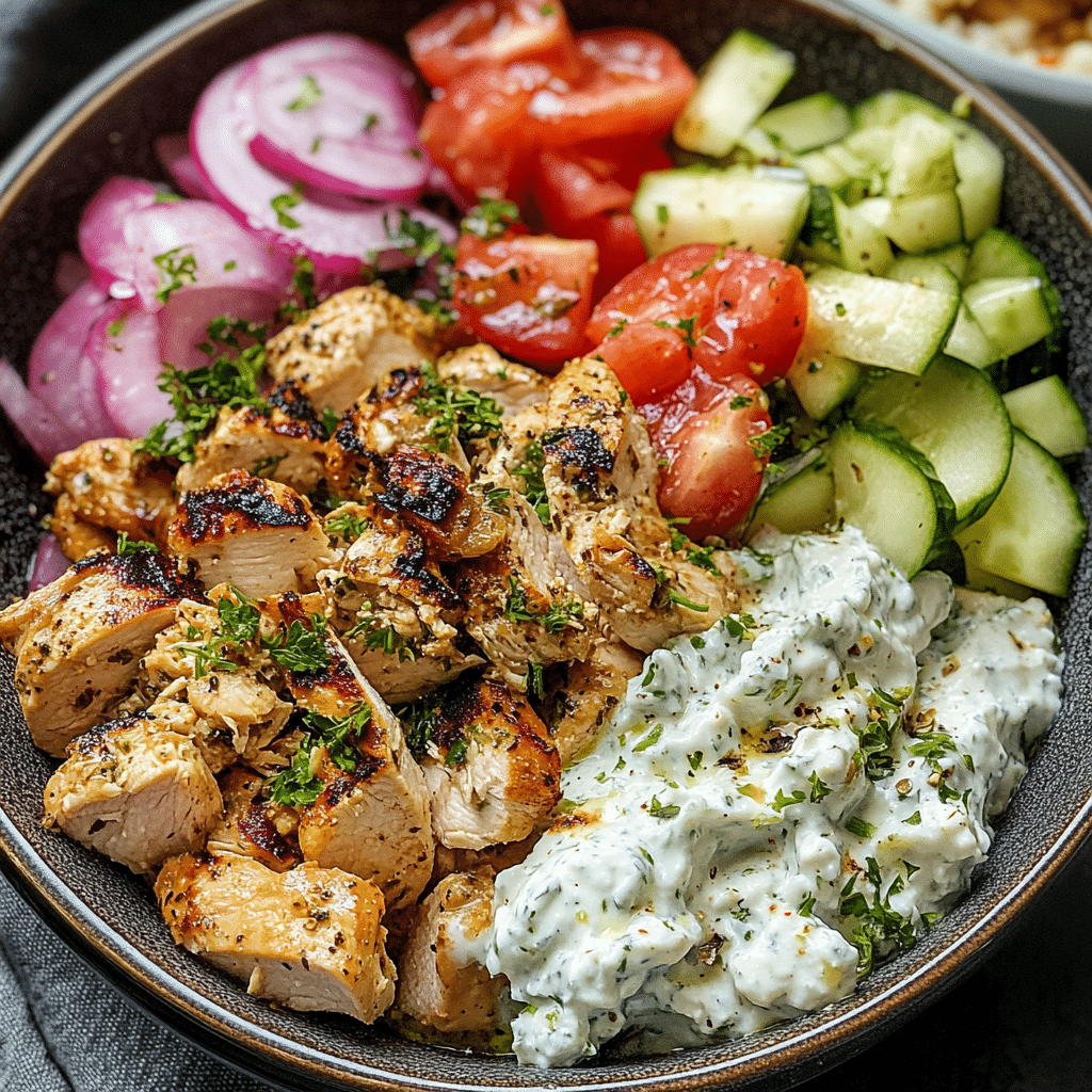 Greek Chicken Tzatziki Bowls Recipe