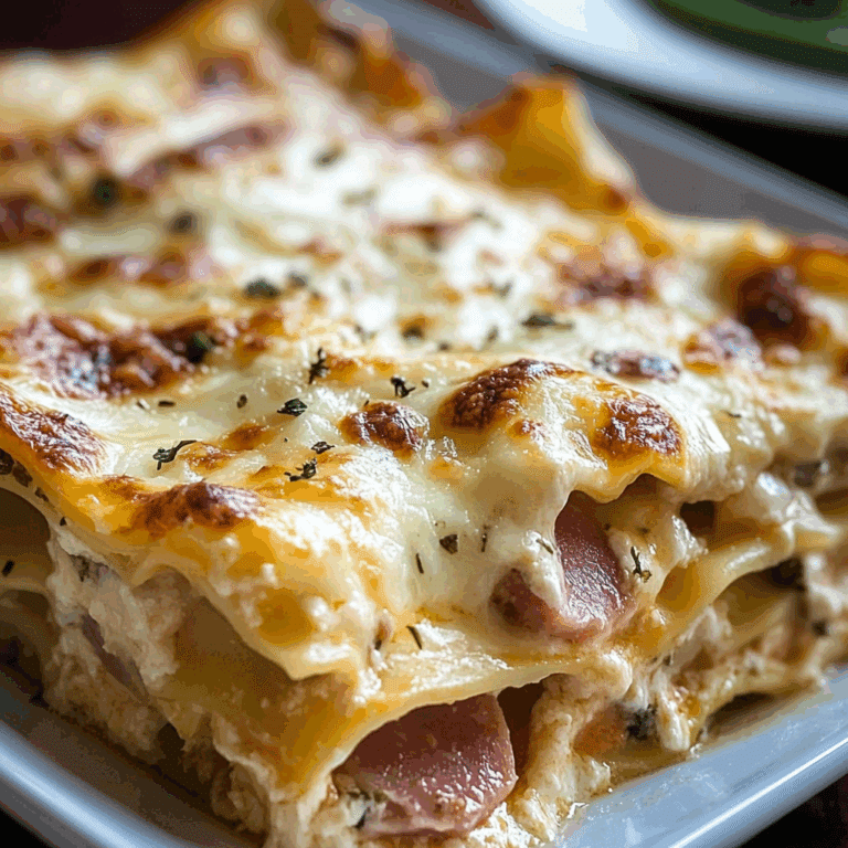 Ham & Cheese Lasagna