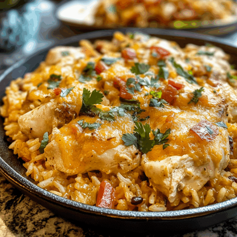 Mexican Chicken and Rice with Queso Recipe
