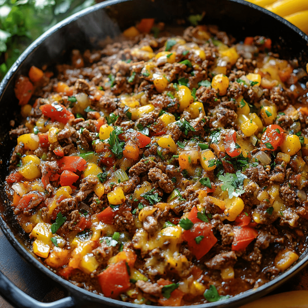 Mexican Skillet with Beef & Veggies