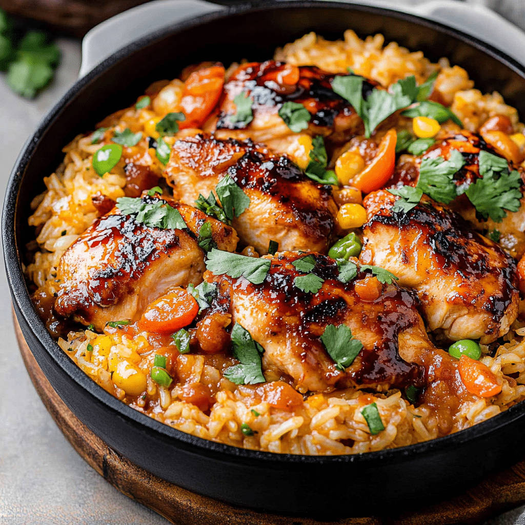 One-Pot BBQ Chicken and Rice