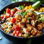 One-Pot Chicken Burrito Bowls