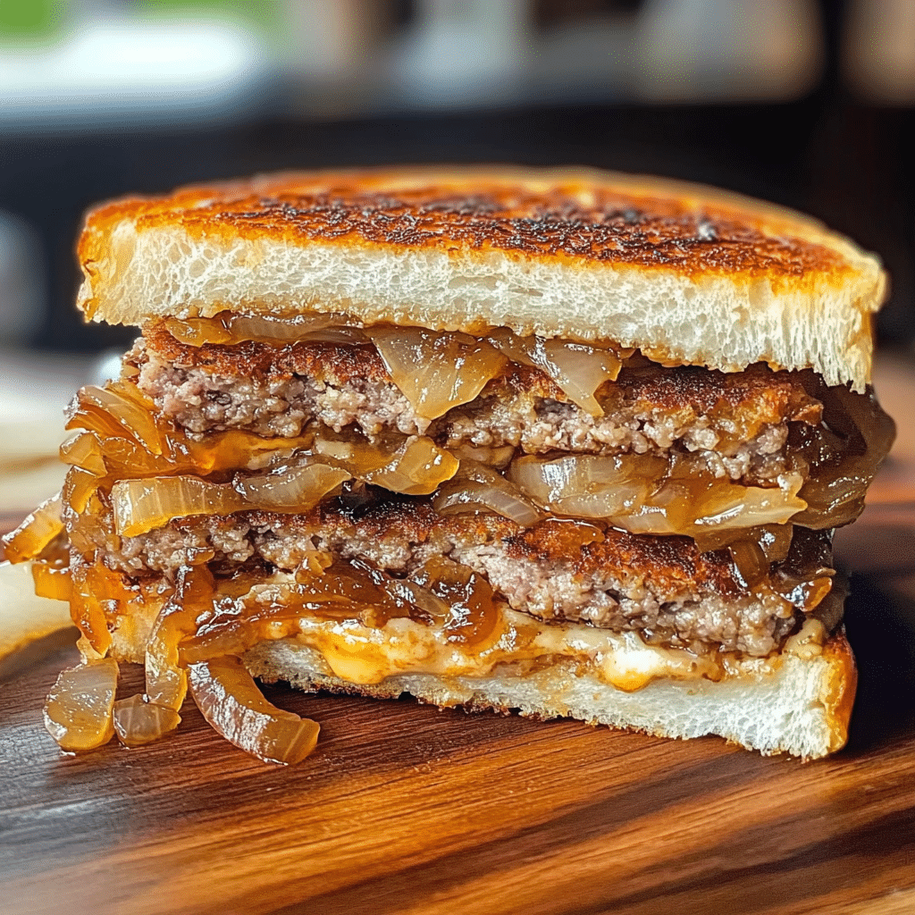 Patty Melt with Caramelized Onions