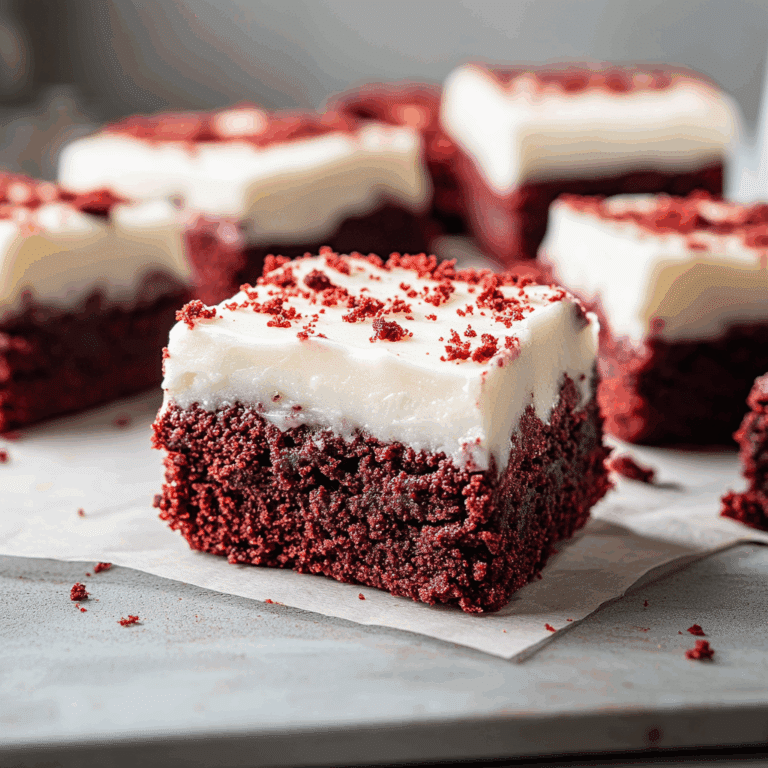 Red Velvet Brownies with Frosting