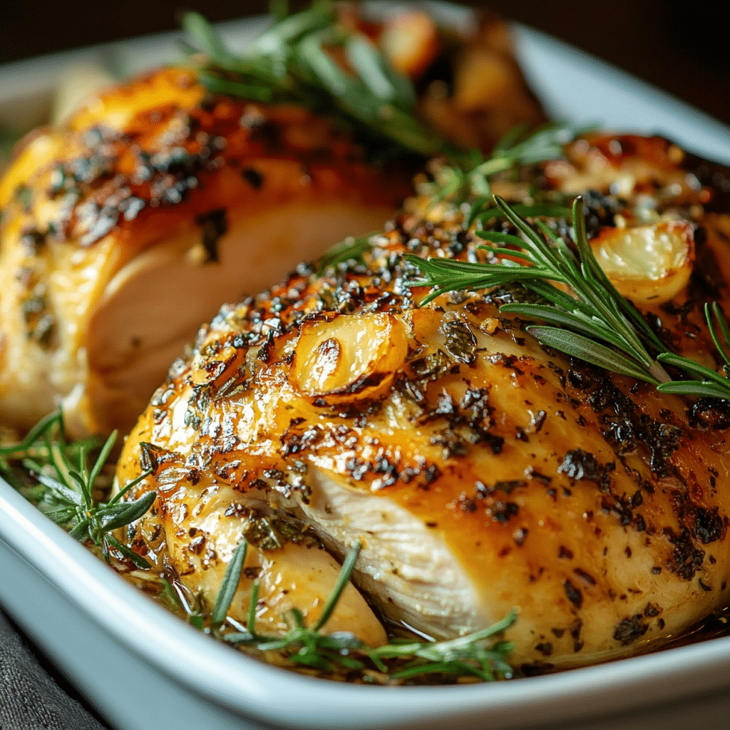 Roasted Turkey Breast with Garlic and Herbs
